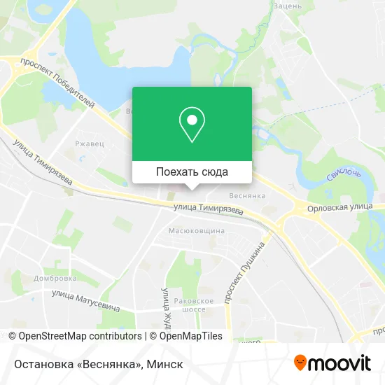 Карта Остановка «Веснянка»