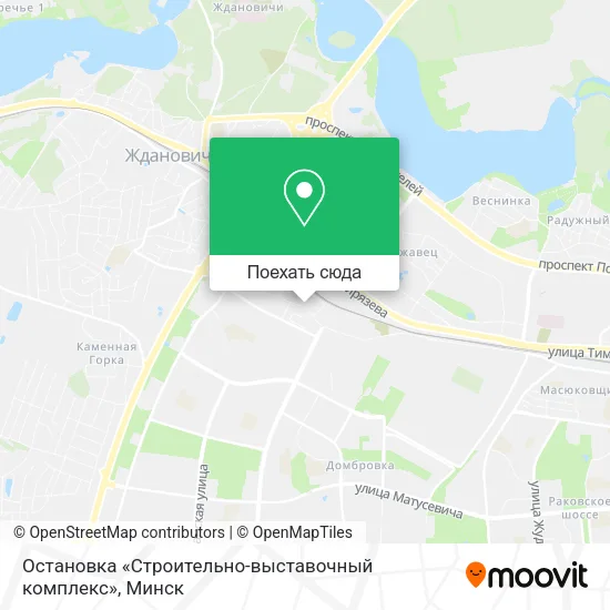 Карта Остановка «Строительно-выставочный комплекс»