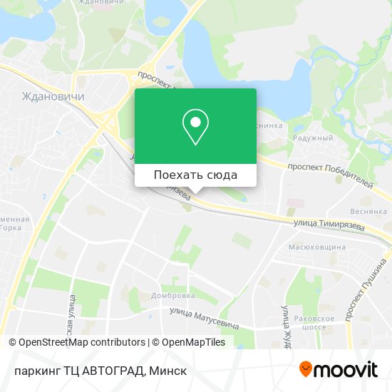 Карта паркинг ТЦ АВТОГРАД