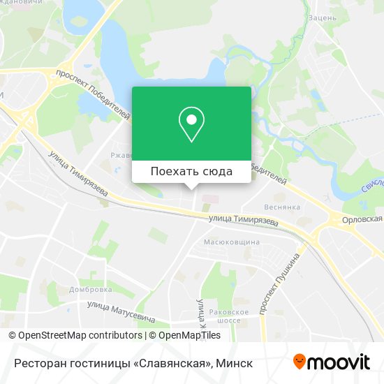 Карта Ресторан гостиницы «Славянская»