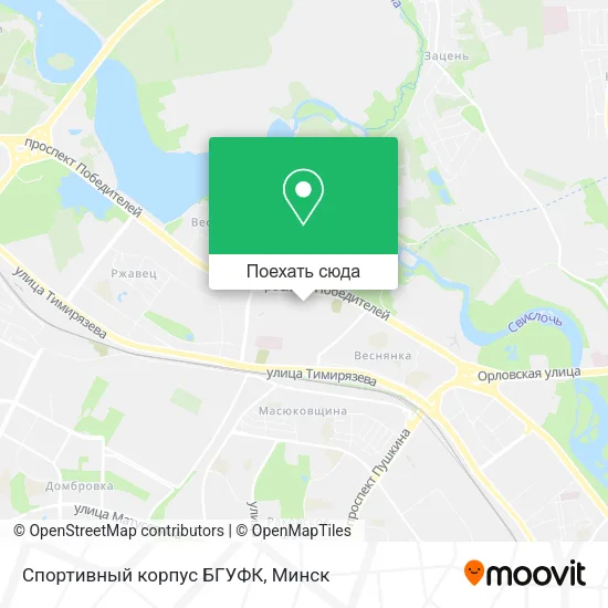 Карта Спортивный корпус БГУФК