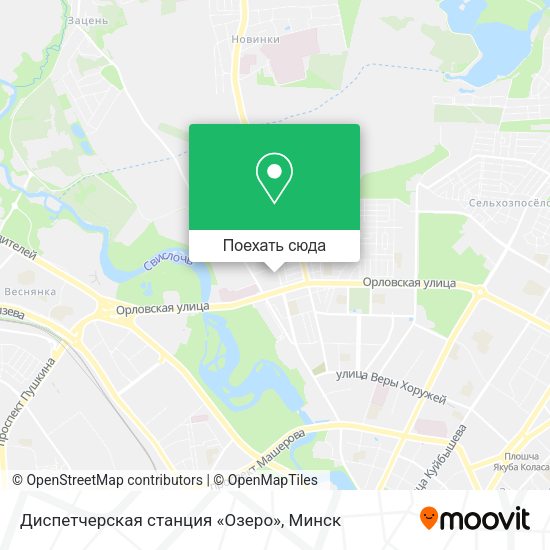 Карта Диспетчерская станция «Озеро»