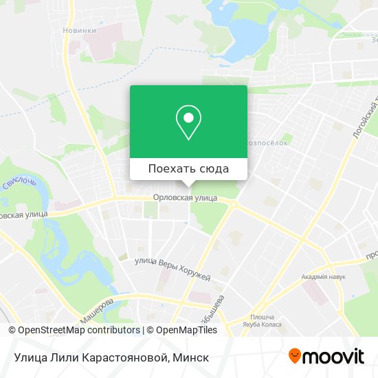 Карта Улица Лили Карастояновой