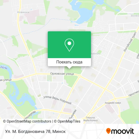 Карта Ул. М. Богдановича 78