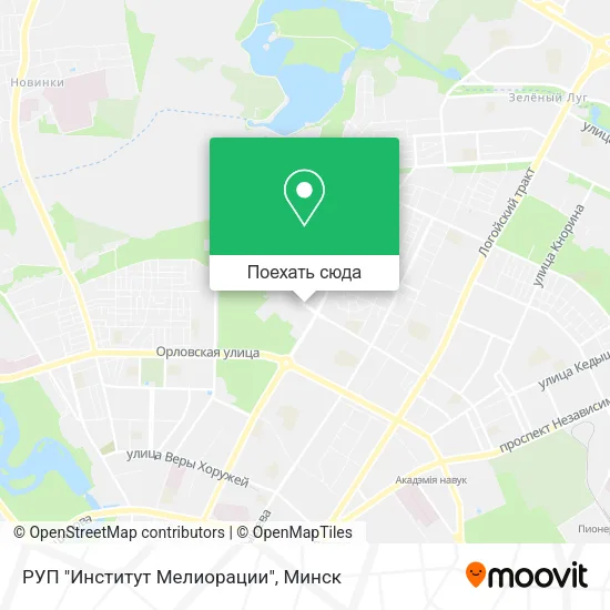 Карта РУП "Институт Мелиорации"