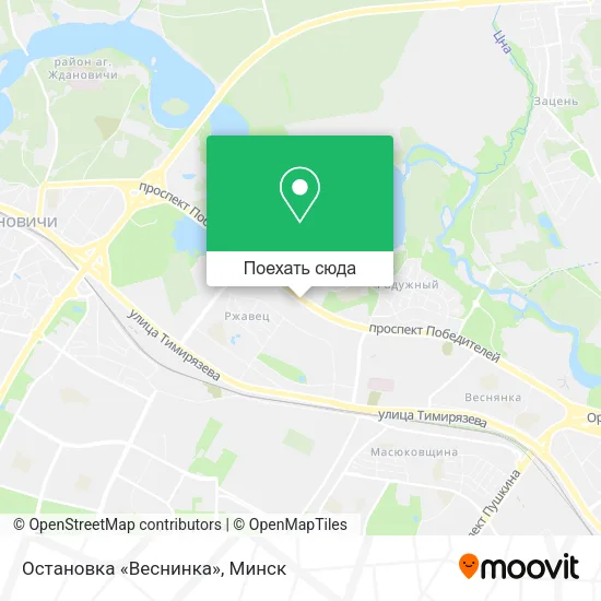 Карта Остановка «Веснинка»