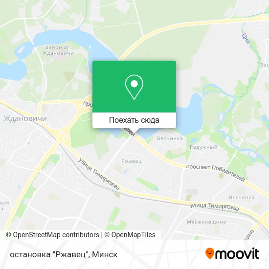 Карта остановка "Ржавец"