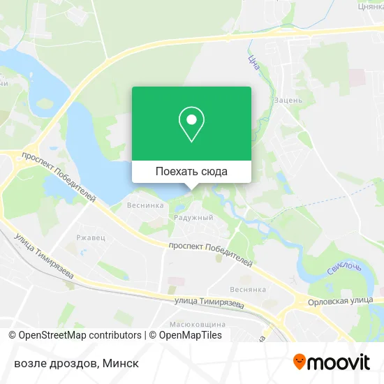 Карта возле дроздов