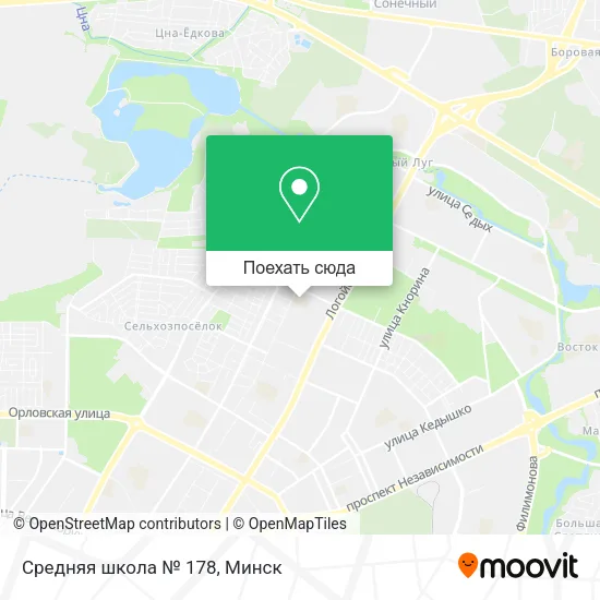 Карта Средняя школа № 178