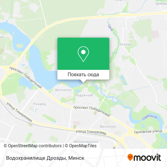 Карта Водохранилище Дрозды