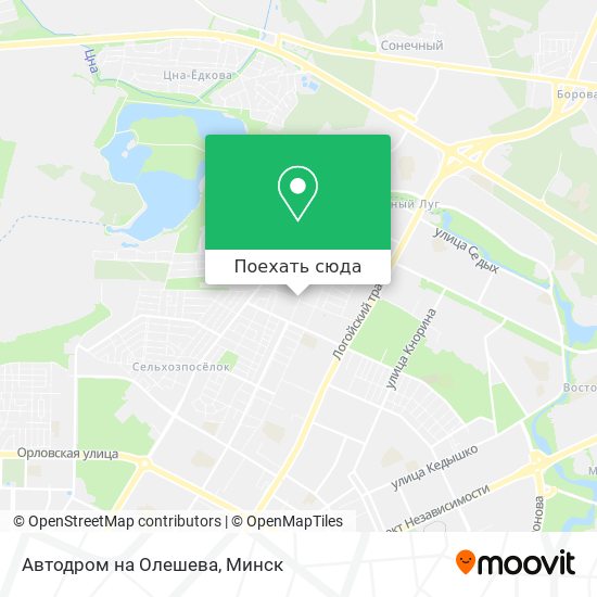 Карта Автодром на Олешева