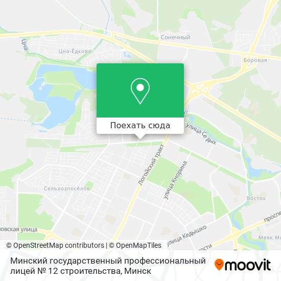 Карта Минский государственный профессиональный лицей № 12 строительства