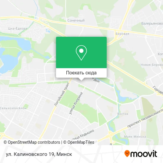 Карта ул. Калиновского 19