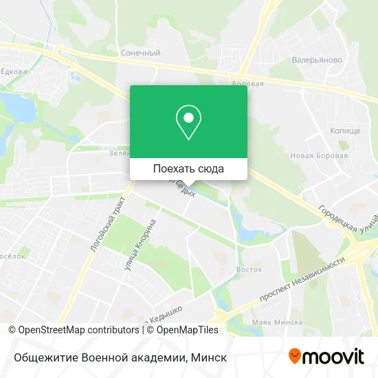 Карта Общежитие Военной академии