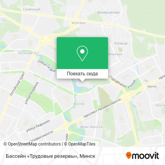 Карта Бассейн «Трудовые резервы»