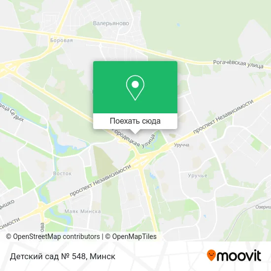 Карта Детский сад № 548