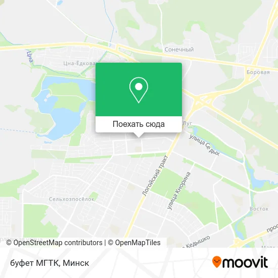 Карта буфет МГТК