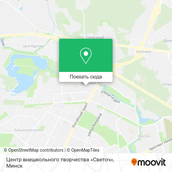 Карта Центр внешкольного творчества «Светоч»