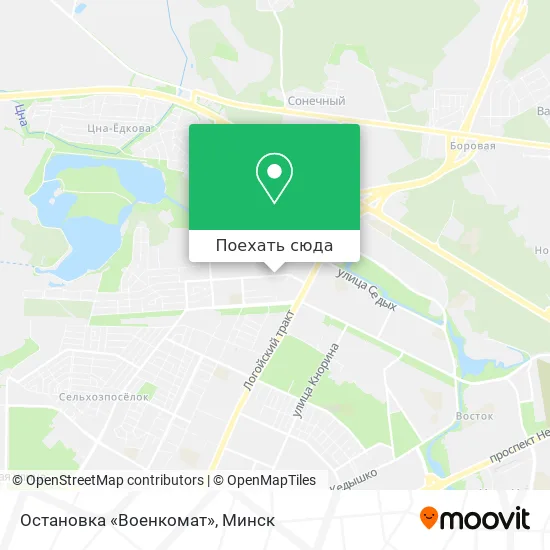 Карта Остановка «Военкомат»