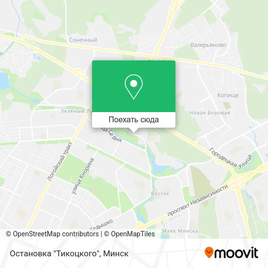 Карта Остановка "Тикоцкого"