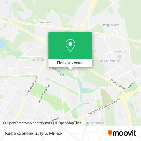 Карта Кафе «Зелёный Луг»