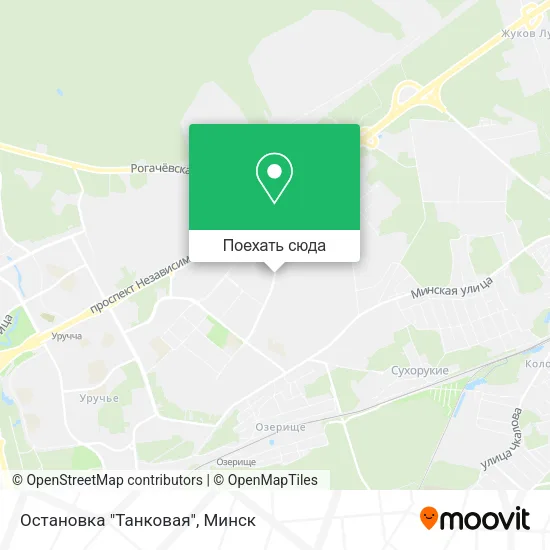 Карта Остановка "Танковая"
