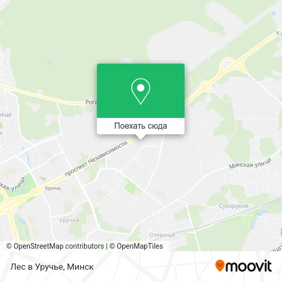 Карта Лес в Уручье