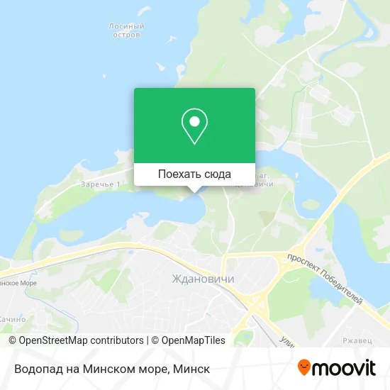 Карта Водопад на Минском море