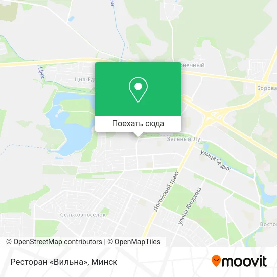 Карта Ресторан «Вильна»