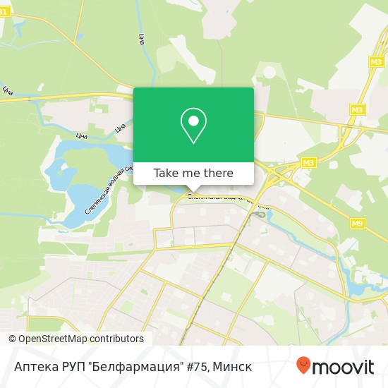 Карта Аптека РУП "Белфармация" #75