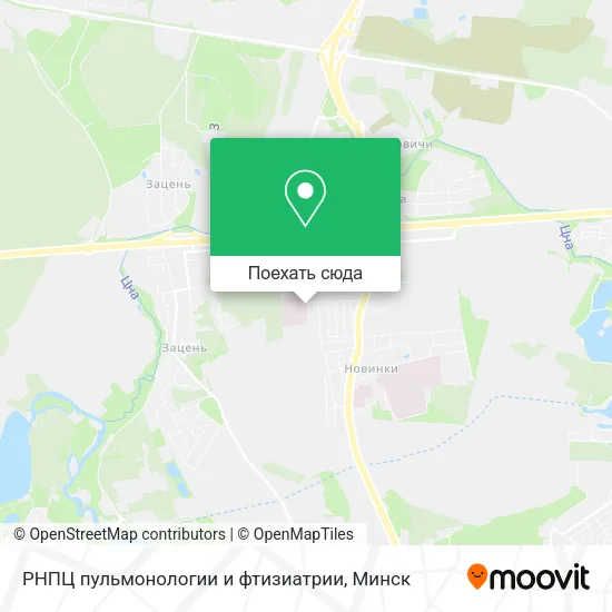 Карта РНПЦ пульмонологии и фтизиатрии