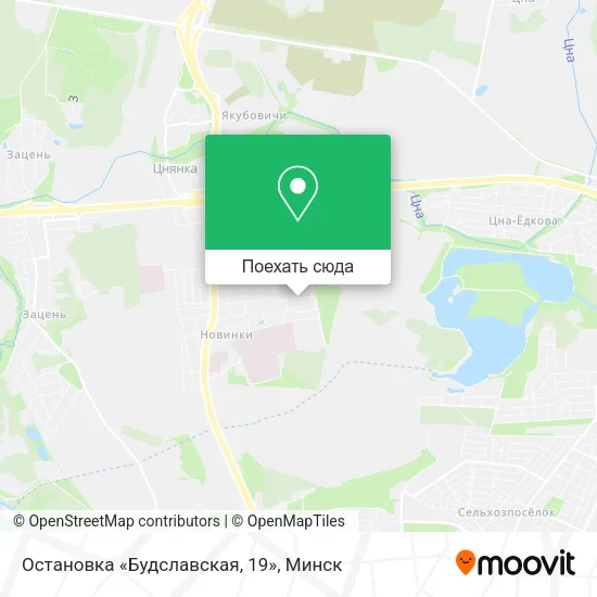 Карта Остановка «Будславская, 19»