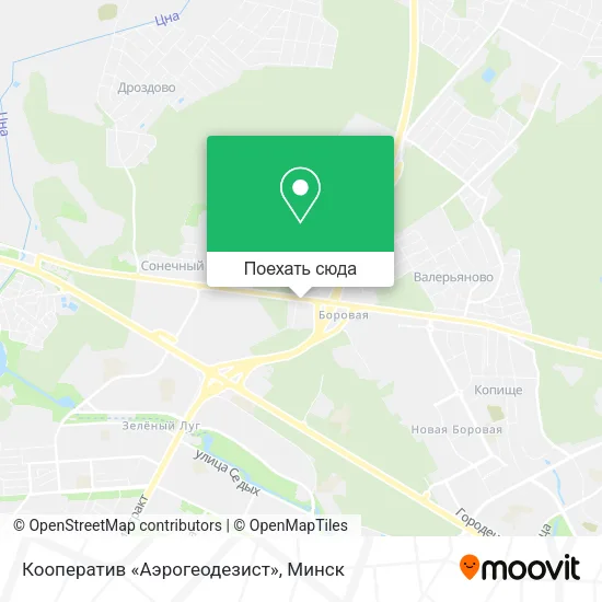 Карта Кооператив «Аэрогеодезист»