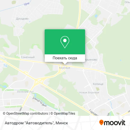 Карта Автодром "Автоводитель"