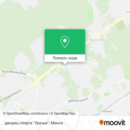 Карта дворец спорта "Уручье"