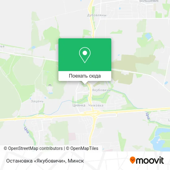Карта Остановка «Якубовичи»