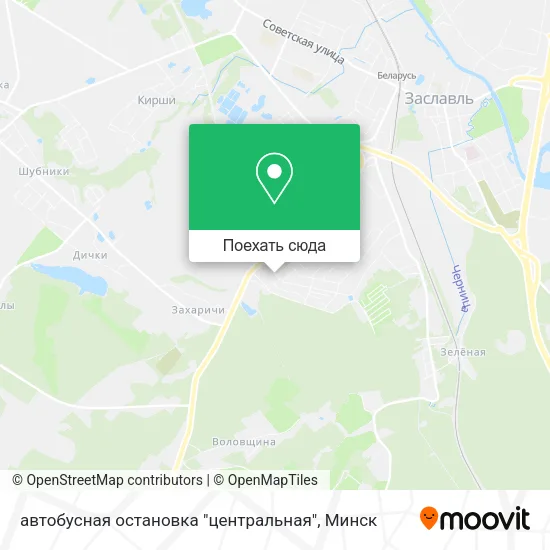 Карта автобусная остановка "центральная"