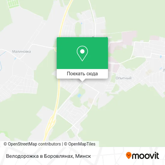 Карта Велодорожка в Боровлянах