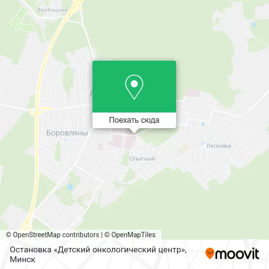 Карта Остановка «Детский онкологический центр»