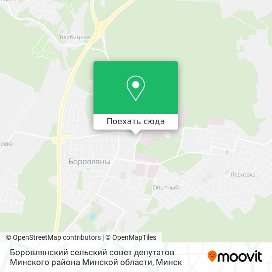 Карта Боровлянский сельский совет депутатов Минского района Минской области