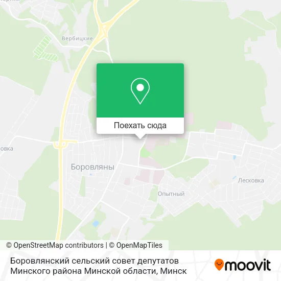 Карта Боровлянский сельский совет депутатов Минского района Минской области