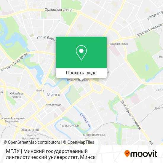 Карта МГЛУ | Минский государственный лингвистический университет