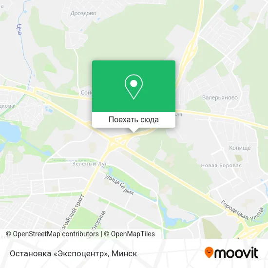 Карта Остановка «Экспоцентр»