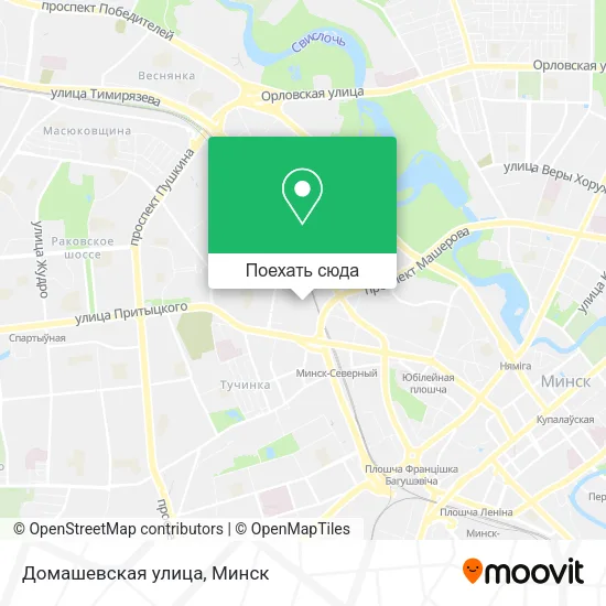 Карта Домашевская улица