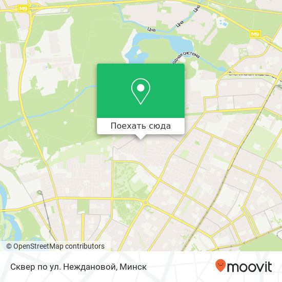 Карта Сквер по ул. Неждановой