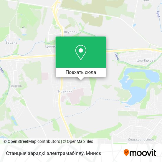 Карта Станцыя зарадкі электрамабіляў