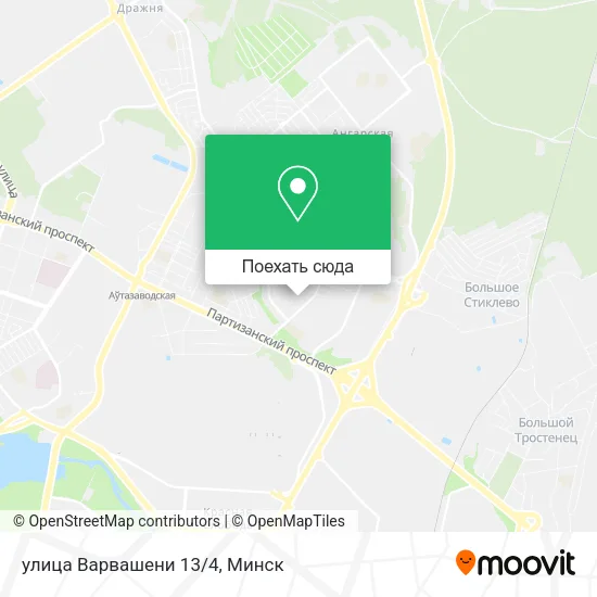 Карта улица Варвашени 13/4