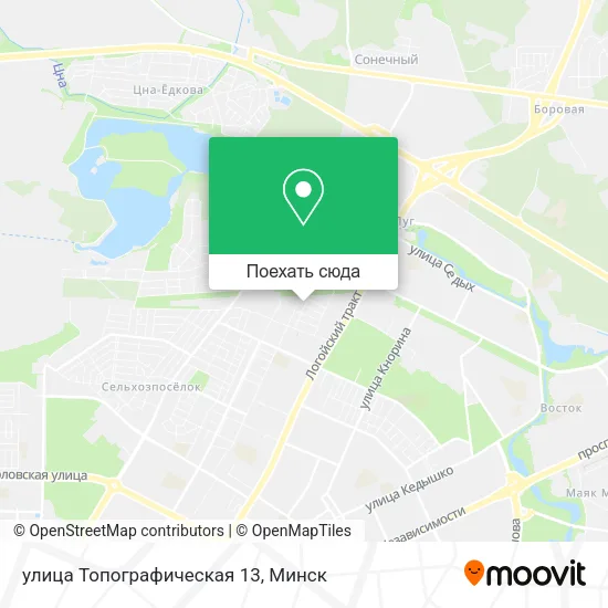 Карта улица Топографическая 13