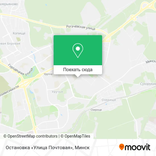 Карта Остановка «Улица Почтовая»