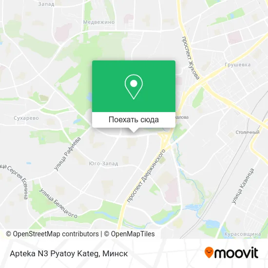 Карта Apteka N3 Pyatoy Kateg